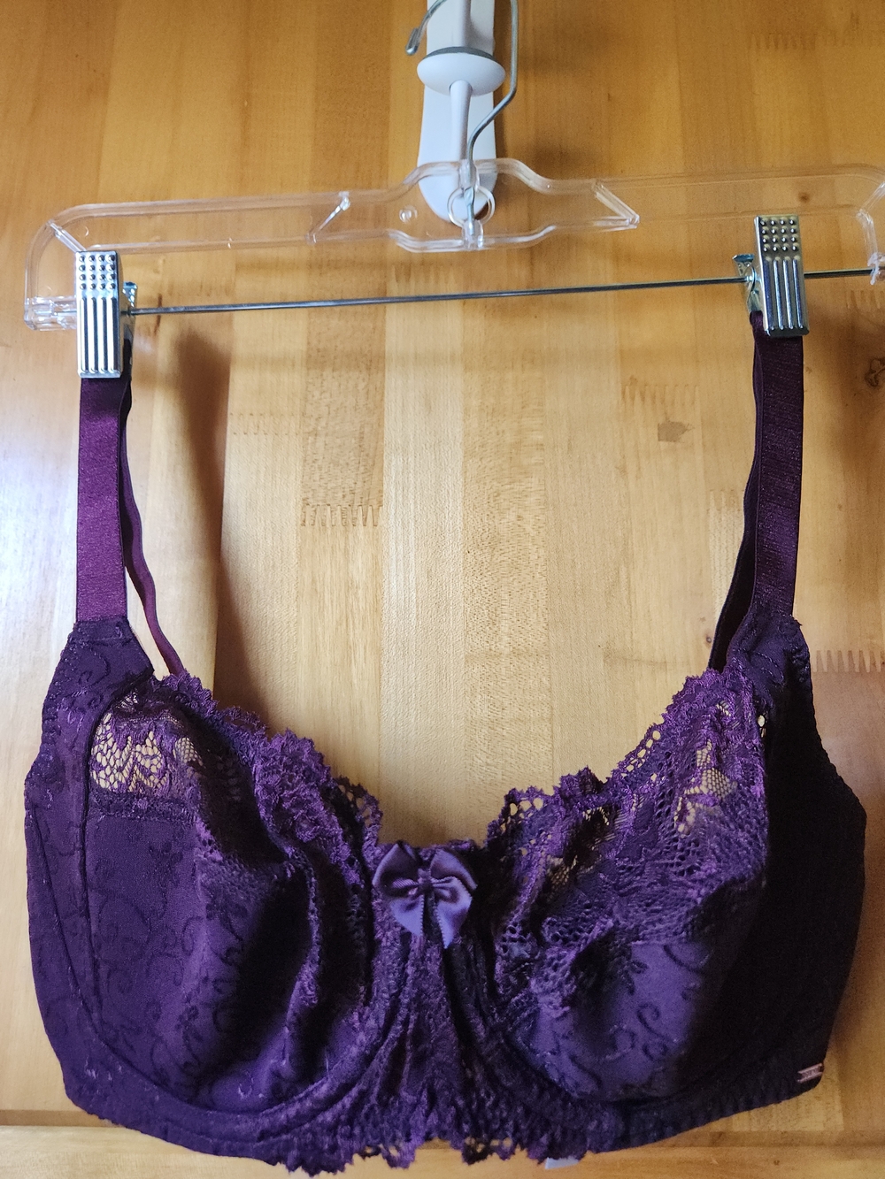 Lace Underwire Bra in Rich Plum. See Pics For Size